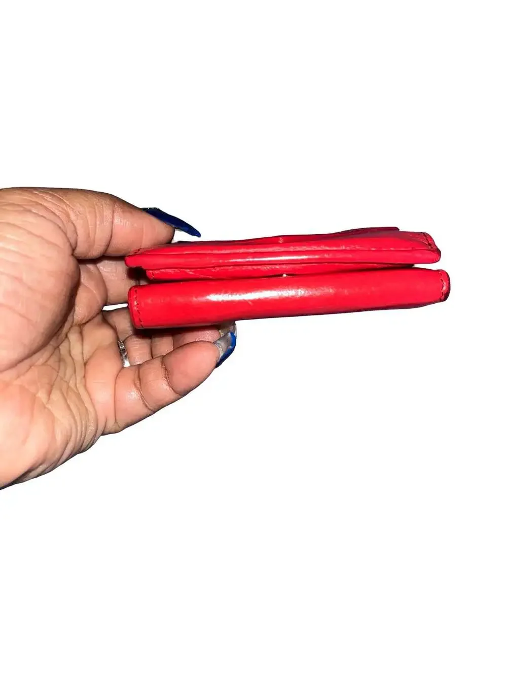 Balenciaga Papier Mini Trifold Wallet in Red Leather
